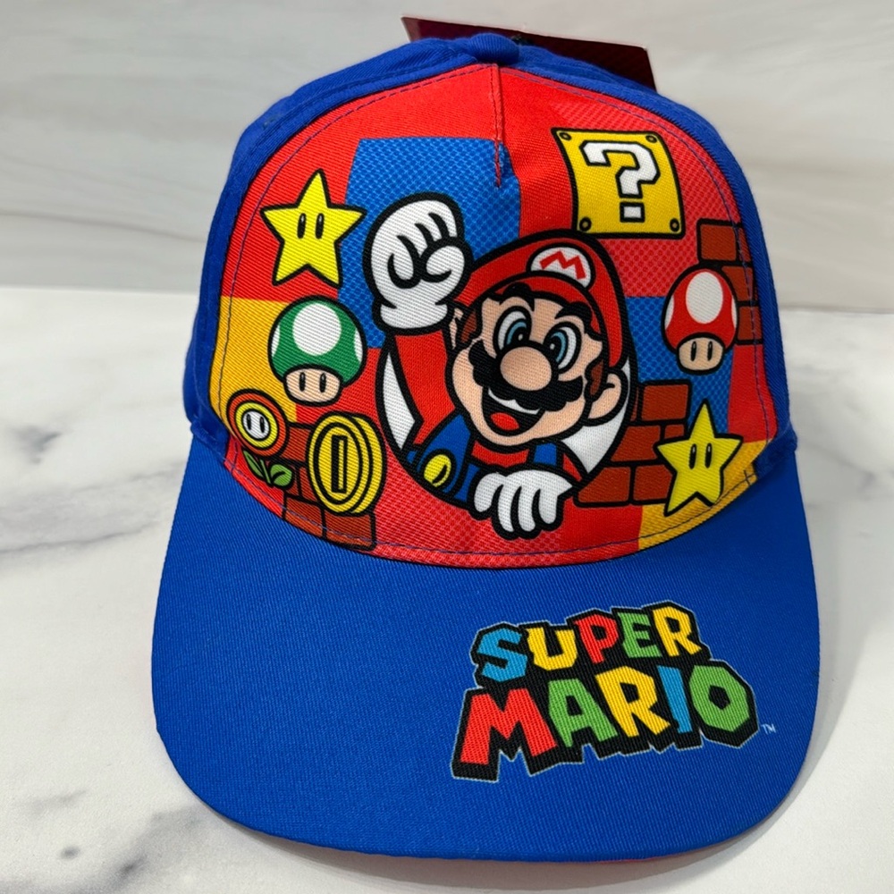 Nintendo Super Mario Bros. Power Ups Baseball Cap Youth Gamer Snapback Hat